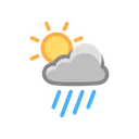 Free Rain Sun Weather Icon