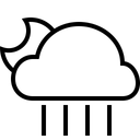 Free Rain Halfmoon Weather Icon