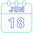 June Date Calendar Icon