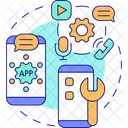 Protecting Privacy Online App Screen Concept Icon