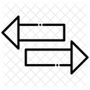 Arrows Exchange Horizontal Arrows Top Pointing Left Icon