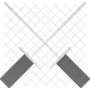 Athletic Exercise Fencing Icon