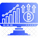 Bitcoin Growth Investment Price Increase Icon