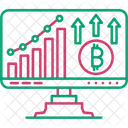 Bitcoin Growth Investment Price Increase Icon