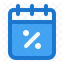 Black Friday Discount Time And Date Icon