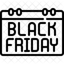 Calendar Date Black Friday Icon