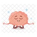 Brain Meditation Meditating Brain Peace Of Mind Icon