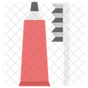 Tube And Brush Teeth Cleaning Beauty Treatment Icon