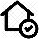 Check House Check Mark Building Building Checkmark Icon