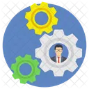 Gears Businessman Management Icon