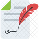 Calligraphy Handwriting Retro Icon