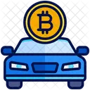 Car Bitcoin Asset Icon