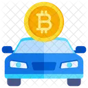 Car Bitcoin Asset Icon