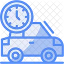 Car With Clock Icon