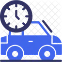 Car With Clock Icon