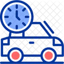 Car With Clock Icon