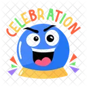 Celebration Word Crystal Globe Emoji Face Icon