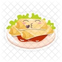 Chineese Spring Rolls Cute  Icon