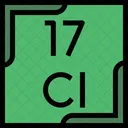 Chlorine Periodic Table Chemistry Icon