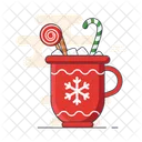 Chrismas Gift Candy Candy Cane Icon