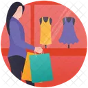 Clothes Shopping Buy Clothes Dress Display Icon