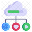 Media Storage Media Hosting Cloud Media Icon