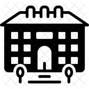 Colonial House Contour Icon