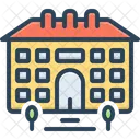 Colonial House Contour Icon