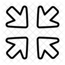 Compact Arrows Resize Minimize Icon