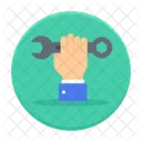Construction Tools Mechanic Hand Wrench Icon