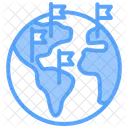 Country Flag Globe Icon