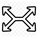 Crossed Arrows Four Arrows Crossed Icon