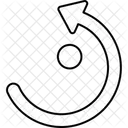 Curve Left Arrow  Icon