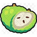 Custard Apple With Half Cut Custard Apple Fruit Icon