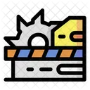 Cutter Machine Saw Manufacturing Process Icon