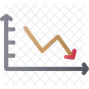 Declining Line Graph  Icon