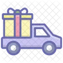 Delivery Van Shipping Truck Cargo Icon