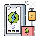 Ecological Mobile Charger Energy Icon