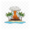 Eruption Volcano Disaster Icon
