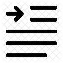 First Line Right Text Style Icon