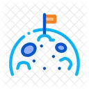Astronaut Flag Astronomy Icon