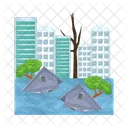 Flood Disaster Water Icon