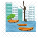 Flood Disaster Water Icon