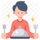 Men Client And Meal Client Man Icon