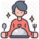 Men Client And Meal Client Man Icon