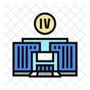Four Floor Building  Icon