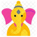 Lord Ganesha Diwali Rangoli Celebration Icon