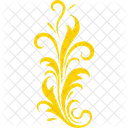 Damask Ornament Golden Icon