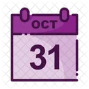 Halloween Date Octobermcalender Date Icon