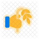 Hand Paddy Agriculture Icon